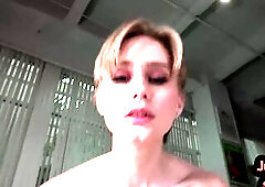 POV hottie GF sucks and rides BFs dong during the time that talks messy
