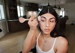 Webcam Teen masturbates and pretends you came in her mouth