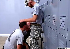 Officer gets a blowjob from two soldiers