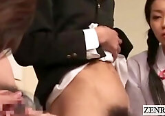 Subtitled CFNM Japan  penis ejaculation club