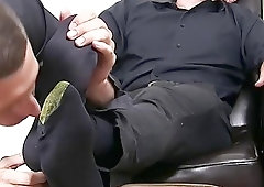 Classy young stud sole licked and feet worshiped