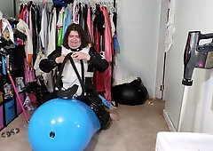 Heavy Pvc Gasmask Breathplay And Vibrator Inflatable Hump