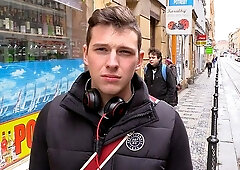 Brown-haired hottie takes a massive load in a POV movie