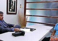 Young Asian twink George sucks off Daddy Mike like a pro