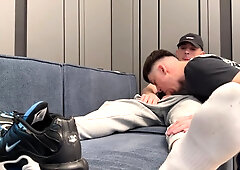 Bottom Sniffs Sweaty Socks And Gets A Creampie