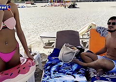 Beach day fun leads to passionate lovemaking session