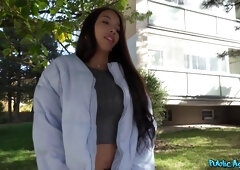 Slim Asian Beauty Reveals Her Slutty Side Sucking & Riding the Fake Agent's Cock For Money