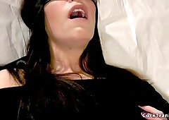 Pale she-male Shiri enjoys some rough fun with a dark-haired beauty