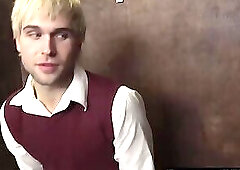 Horny religious twink deepthroats priest before a raw, spiritual anal session