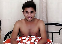 Two guys tie up a lover and tickle him until he's screaming