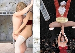 Mrs. Santa gets naughty with her hubby in this festive hotwife adventure