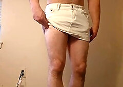 Soft dick in a long skirt with some hot gay muscle action