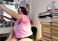 Russian actress shoots solo backstage video