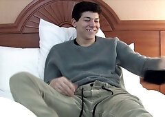 Luke Woods has black hair, hard cock, pretty smile