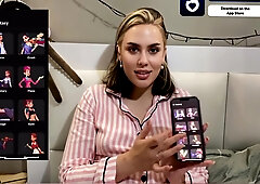 Sexy Student 18+ Plays The Role Of A Horny Maid Using A Dating App