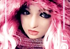 Real Amateur realistic female mask outside compilation