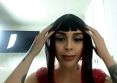 Close up funny cock jerking