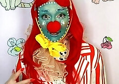 Begging for cum, clown, pov virtual sex