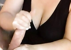 Blond mother i'd like to fuck get a facial in backyard