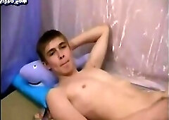 Happy 18yo twink with big dick jerk off and cum