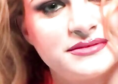 Nikki Nievez, a golden-haired with ample boobs, engages in intensive raunchy activity with a big shlong