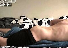 Morning routine. Dad strips and greedily humping pillow groans loudly imagining your constricted twat