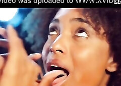 Sloppy Deepthroat From a Unshaved Haired Black Sweetheart, Saliva Everywhere