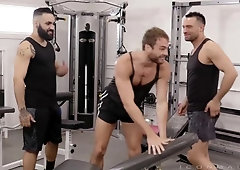 Gym threesome with Colby Tucker, Max Adonis, and Zaddy