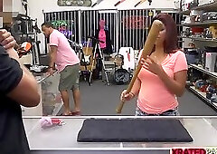 Mia Martinez flashes her tits for cash