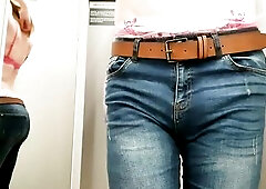 Cute Diaper Gal Wets herself in Fitting Room