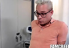 Andrew Connor is suffering from swollen balls so he his visits step dad Dr. Ray Diesel