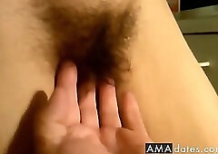 Caressing my girl's bush