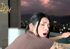 Having sex with my COLOMBIAN WIFE on a balcony in Medellín – mother I'd like to fuck, Salome Gil