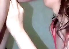 FELLATING HIS TEDDY MAN-MEAT , CLOSE UP