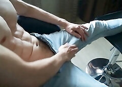 Gay twink, a big cock man, gay movie