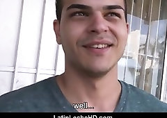 Straight Young Spanish Latino Jock Interviewed By Gay Guy On Street Sex With Him For Cash