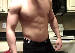 bicep flex & shirt rip