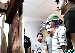 Vicious gay orgy in the pool