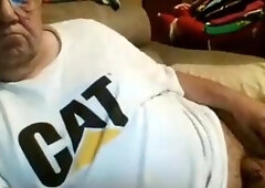 old man jerking in chat