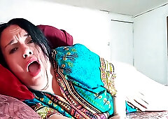 Indian Stepmother Shares Bed With Her Stepson, They End Up Fucking Hard