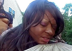 Sexy black woman loves to get him hard