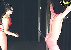 Tormented In An Uncomfortable Strappado Position