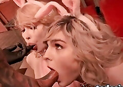 TS Ella Hollywood And Her Trans Girlfriend Get Fucked