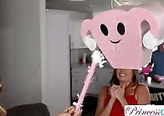 Anna Claire Clouds, Katie Kush and Kyler Quinn Suck Fuck In Wild Creampie Orgy Bash