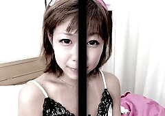 Young Asian woman in medical roleplay receives intimate exam