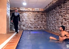 Torrid Man Jean Franko Poking Isaac Eliad in a Pool