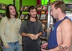 Gay fetish, throatfuck, pierced cock