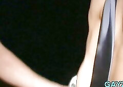 Amateur Guy Giving Head In A Car