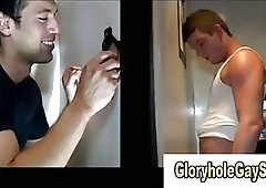 Muscley straight guy gets a blowjob