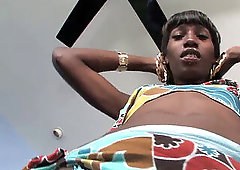 ginormous cocked black ladyboy